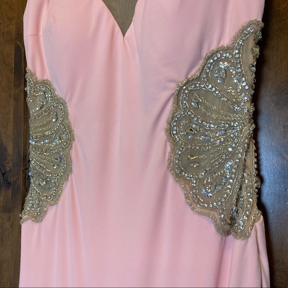 JOVANI Baby Pink Embellished Gown Sz. 6 - Picture 3 of 7
